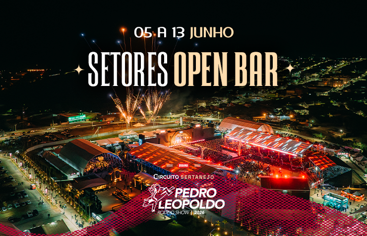 Pedro Leopoldo Rodeio Show 2026 - Setores Open Bar